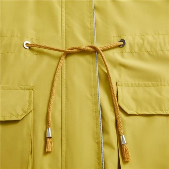 Women's Hooded Rain Jacket Long Waterproof Raincoat Full Zip Midi Windbreaker - Picture 6 of 7